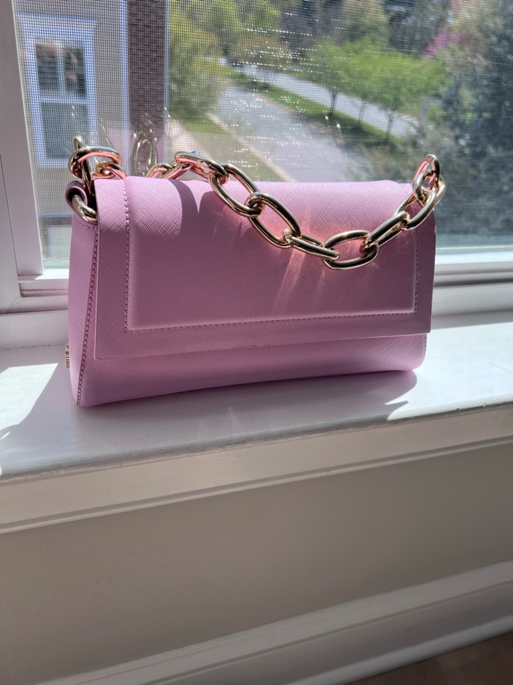 House of Want Pink Chain-Handle Shoulder Bag